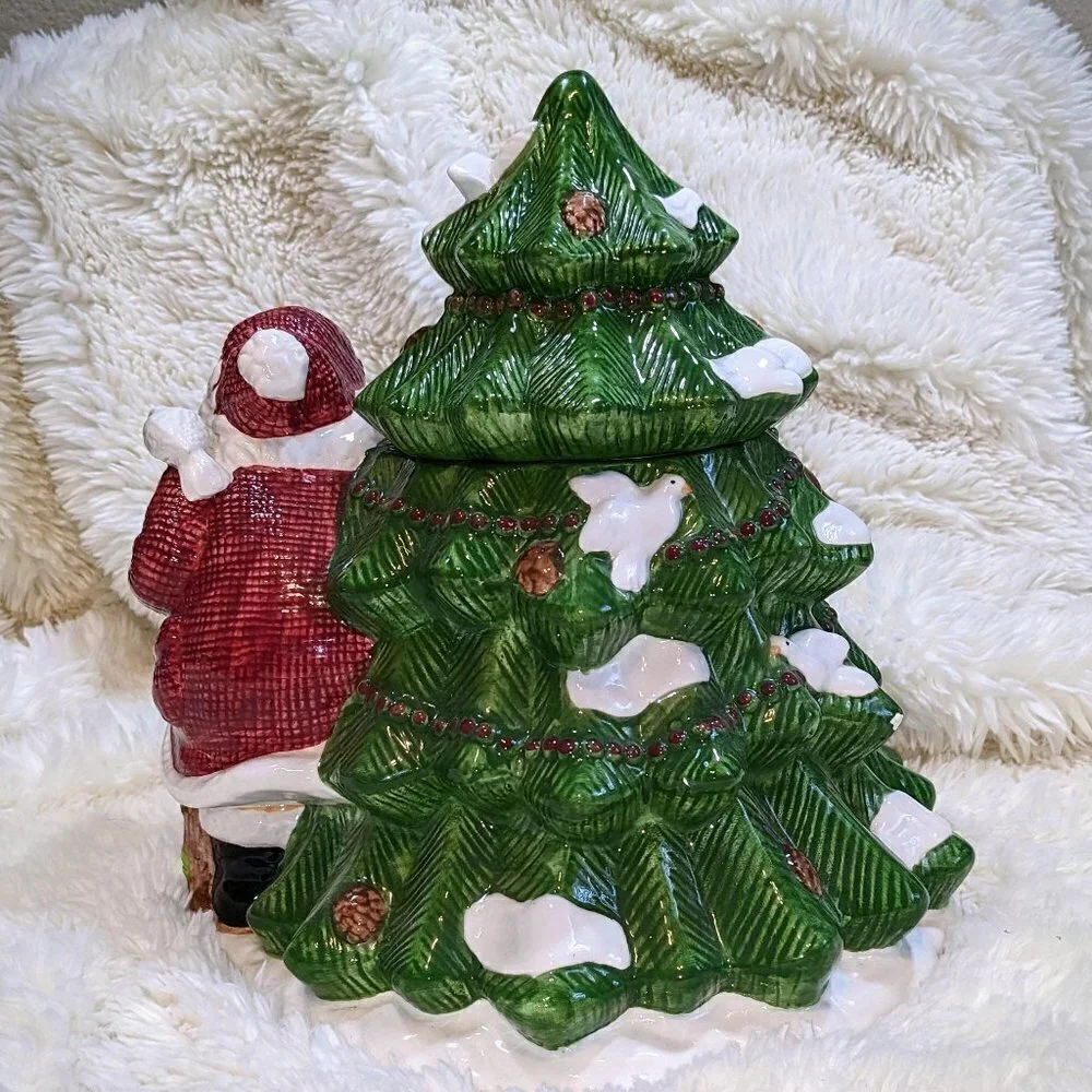 'Winter Enchantment' Santa Christmas Cookie Jar Circa 1999